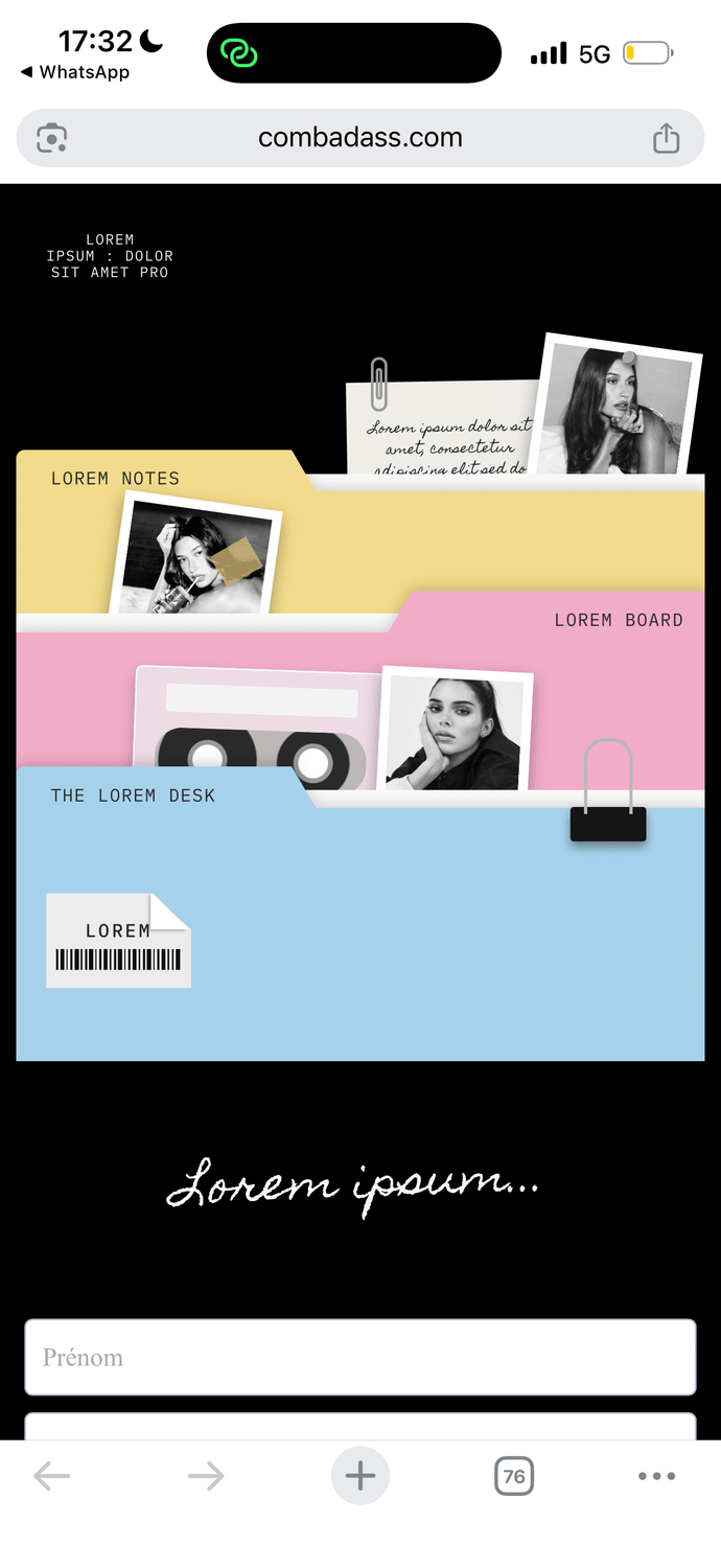 Template lien en bio