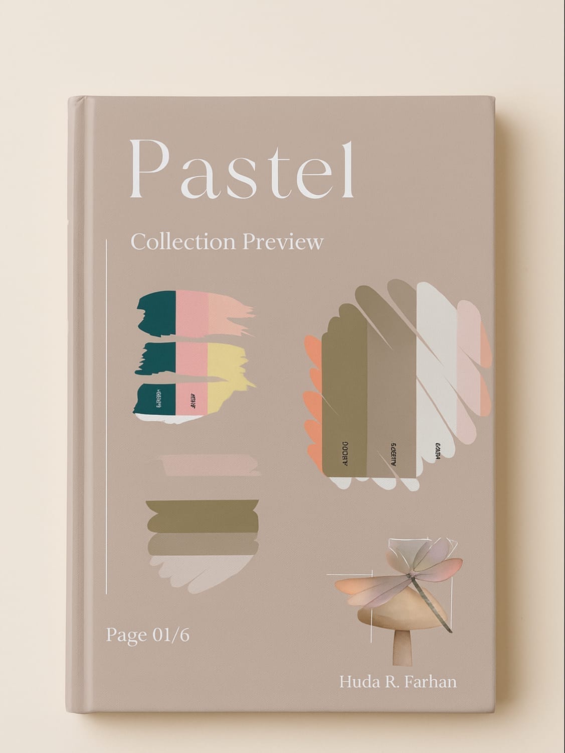 Here I used AI to create mock-up to market my pastel color palette