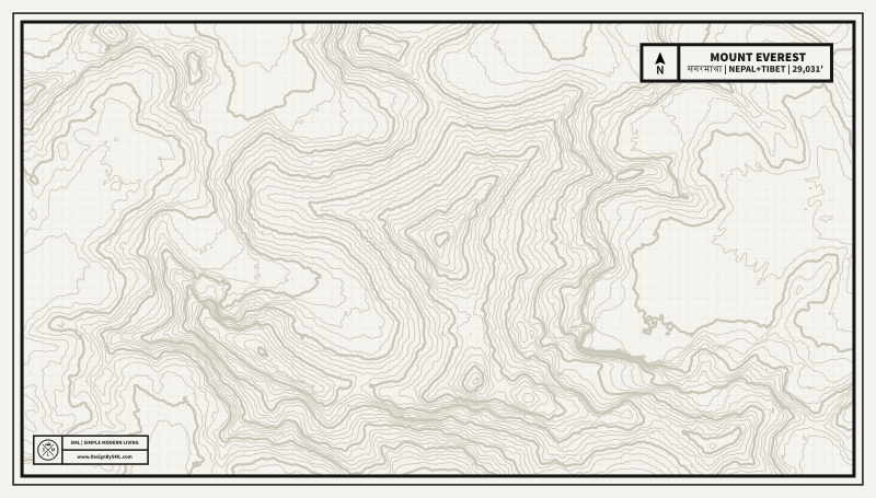 Everest Topography Wallpaper by SML