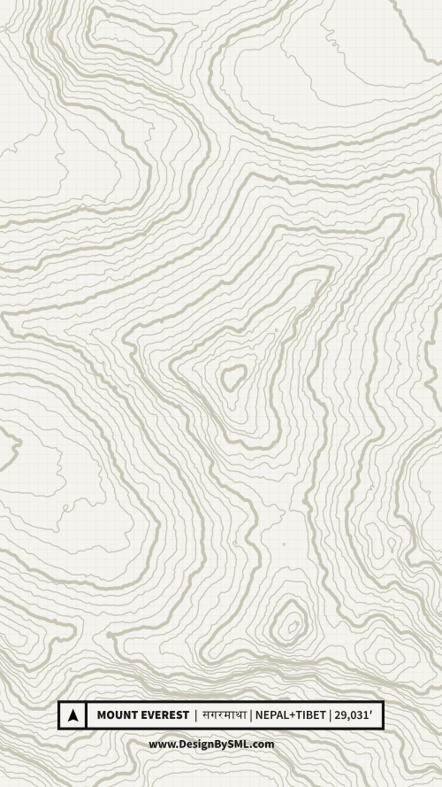 Mount Everest Topography Wallpaper by SML