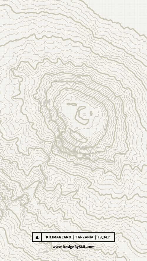 Kilimanjaro Topography Wallpaper by SML