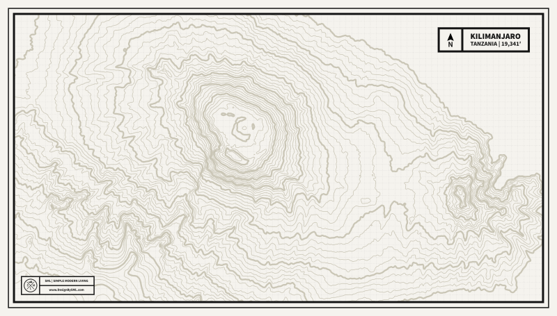 Kilimanjaro Topography Wallpaper by SML