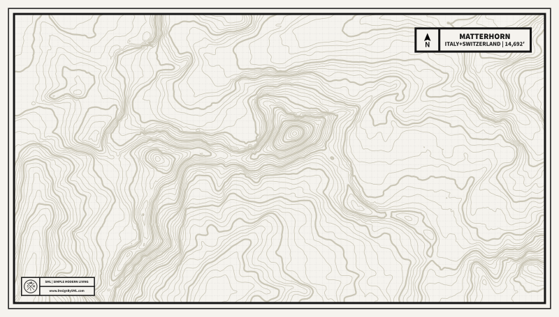 Matterhorn Topography Wallpaper by SML