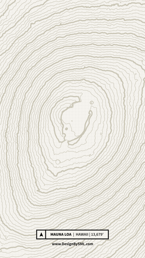 Mauna Loa Topography Wallpaper by SML