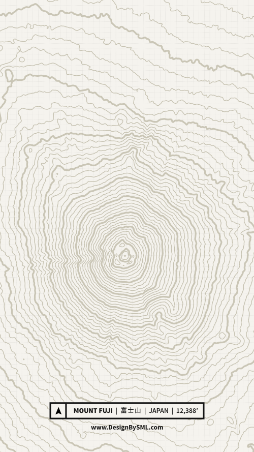 Mount Fuji Topography Wallpaper by SML