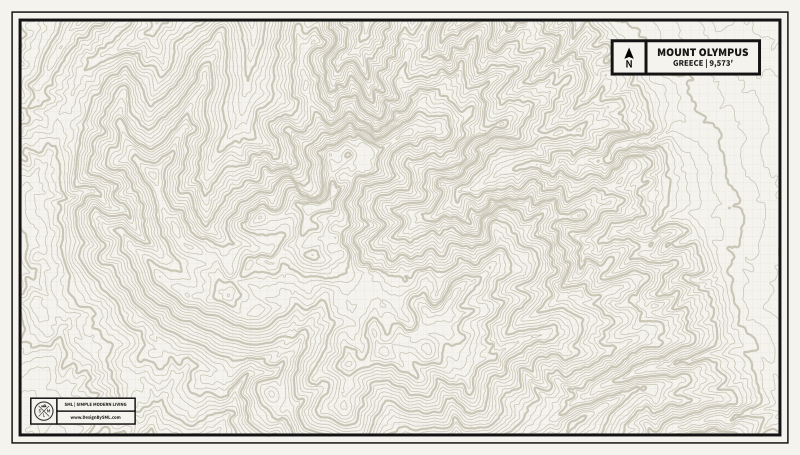 Mount Olympus Topography Wallpaper by SML
