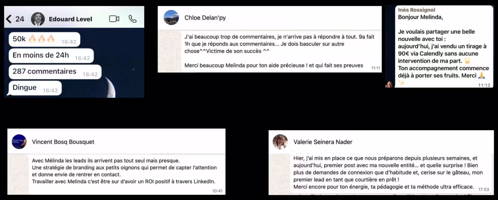 Retour clients copywriting Linkedin