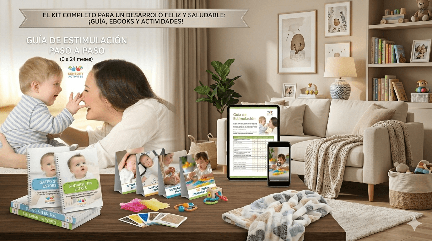 Mama estimulando el desarrollo de su bebe