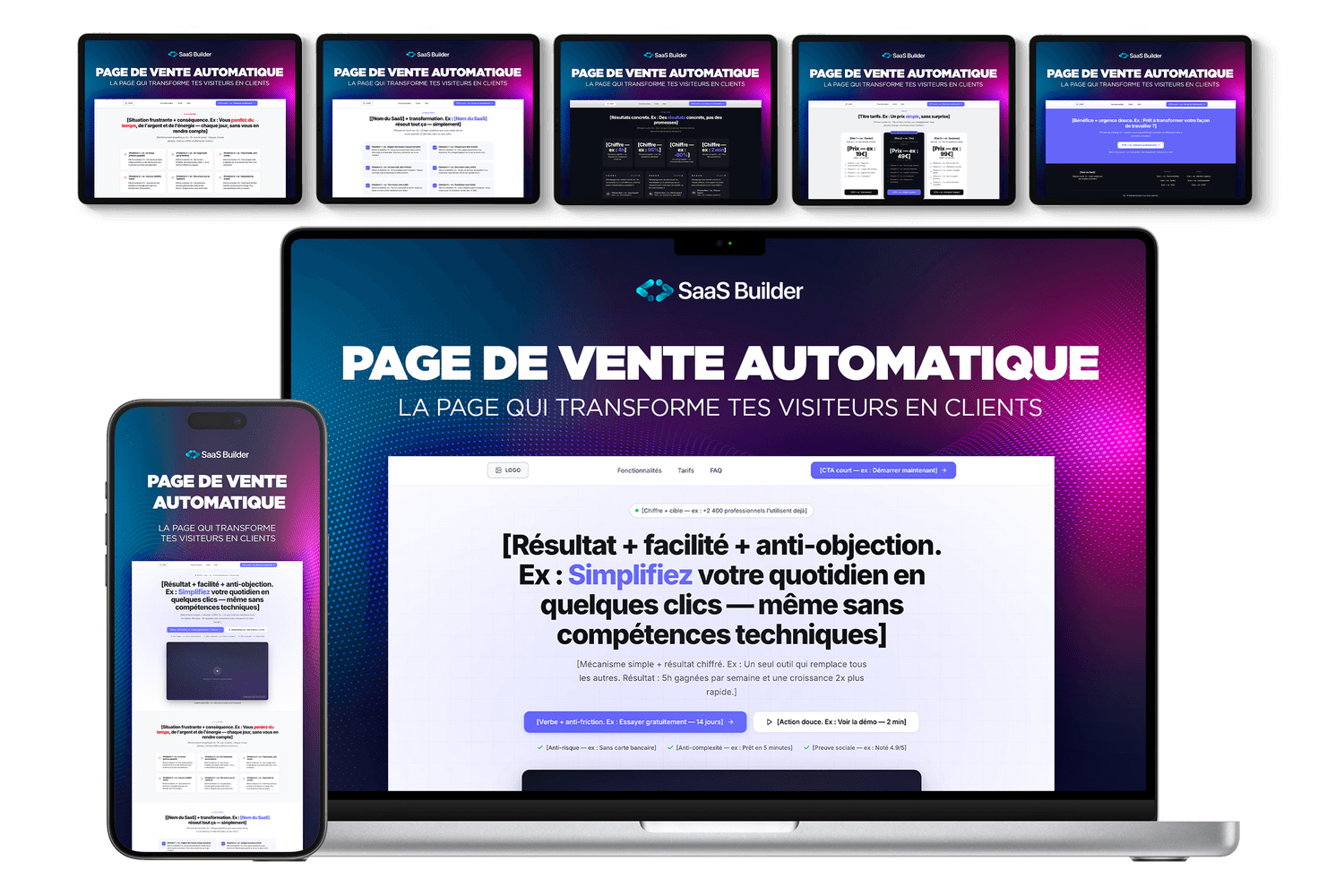 Template page de vente SaaS
