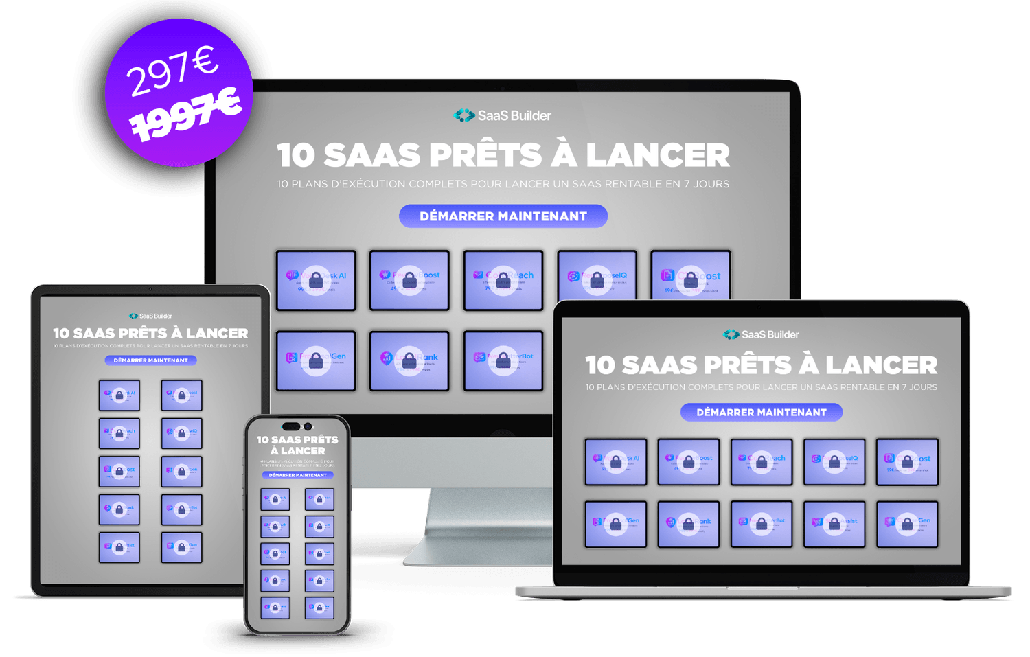 Aperçu de l'espace membre 10 Plans Premium SaaS