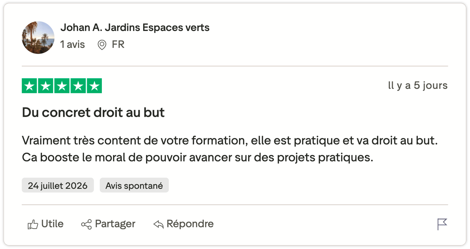Avis client vérifié