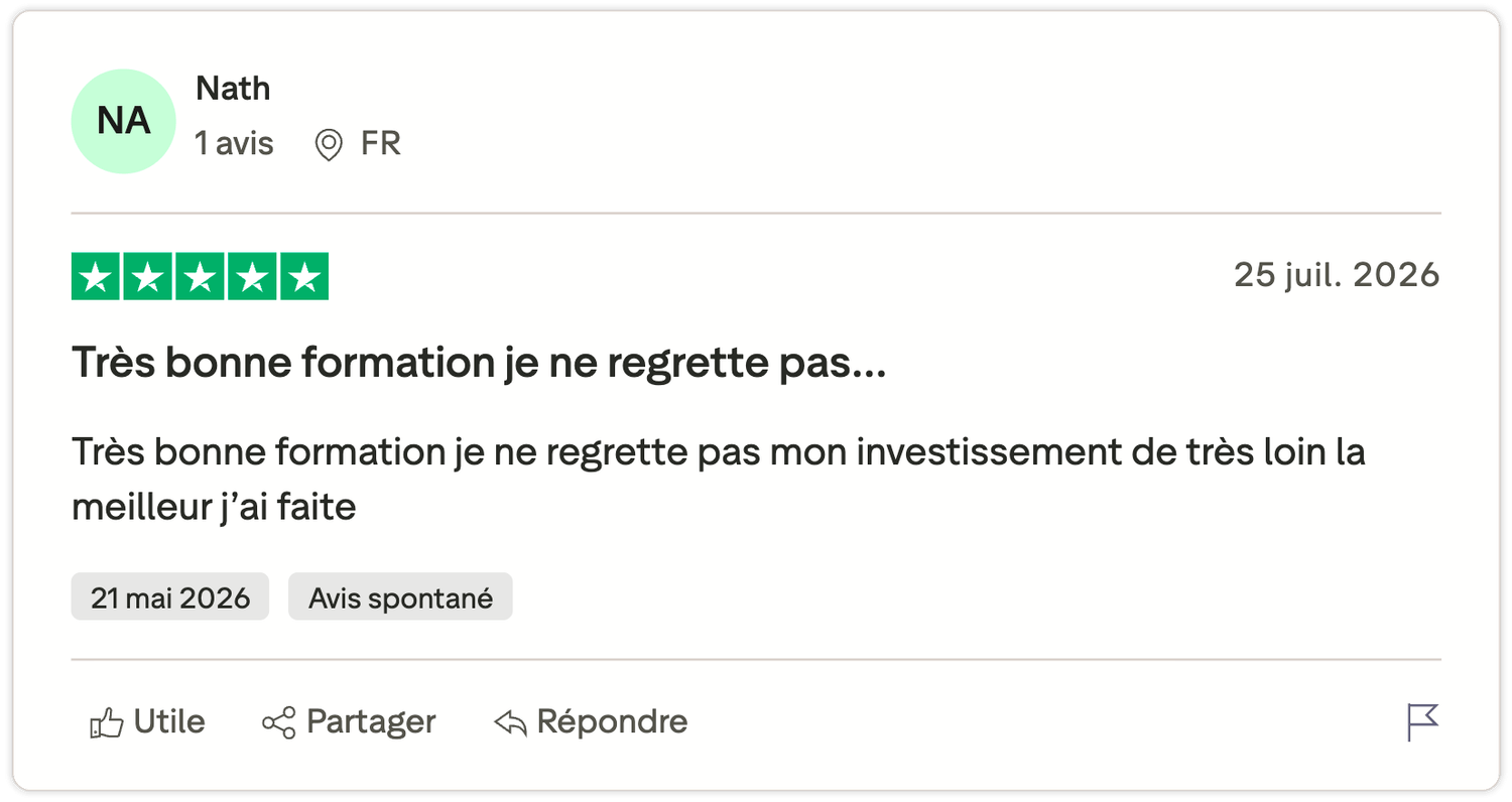 Avis client vérifié