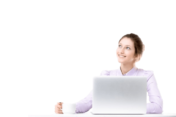 daydreamer heureux travaillant dans un bureau