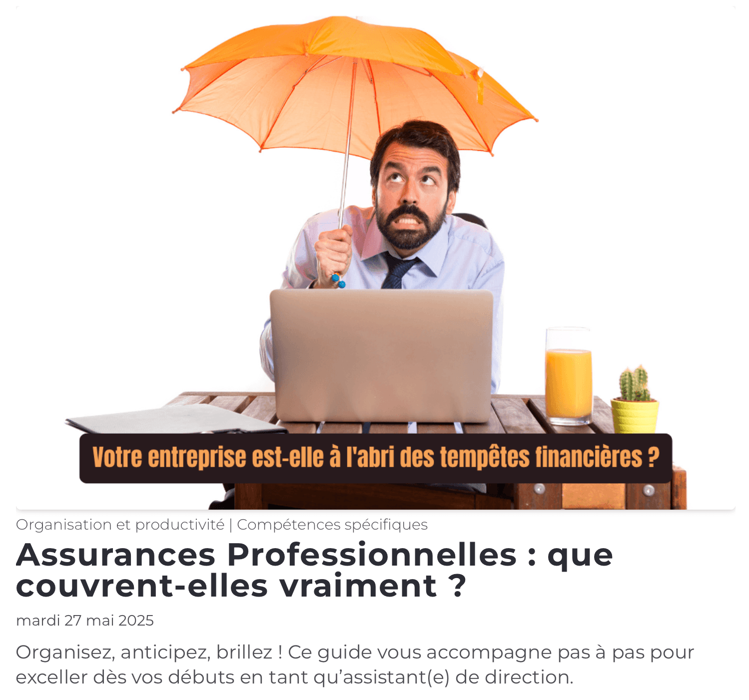 Homme se protégeant avec un parapluie de la tempête