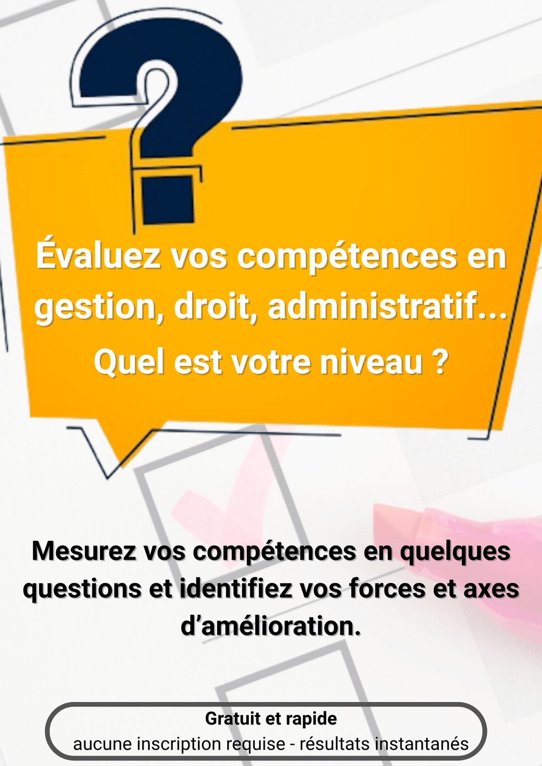 Affiche "évaluez ses compétences"