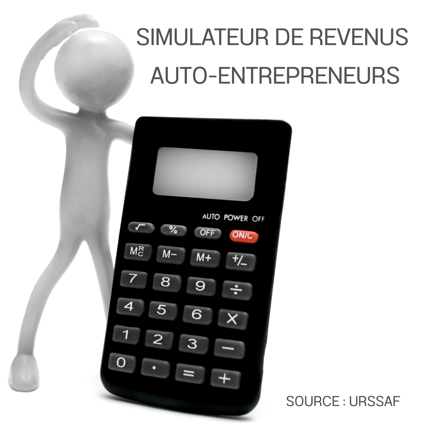 personnage avec calculatrice
