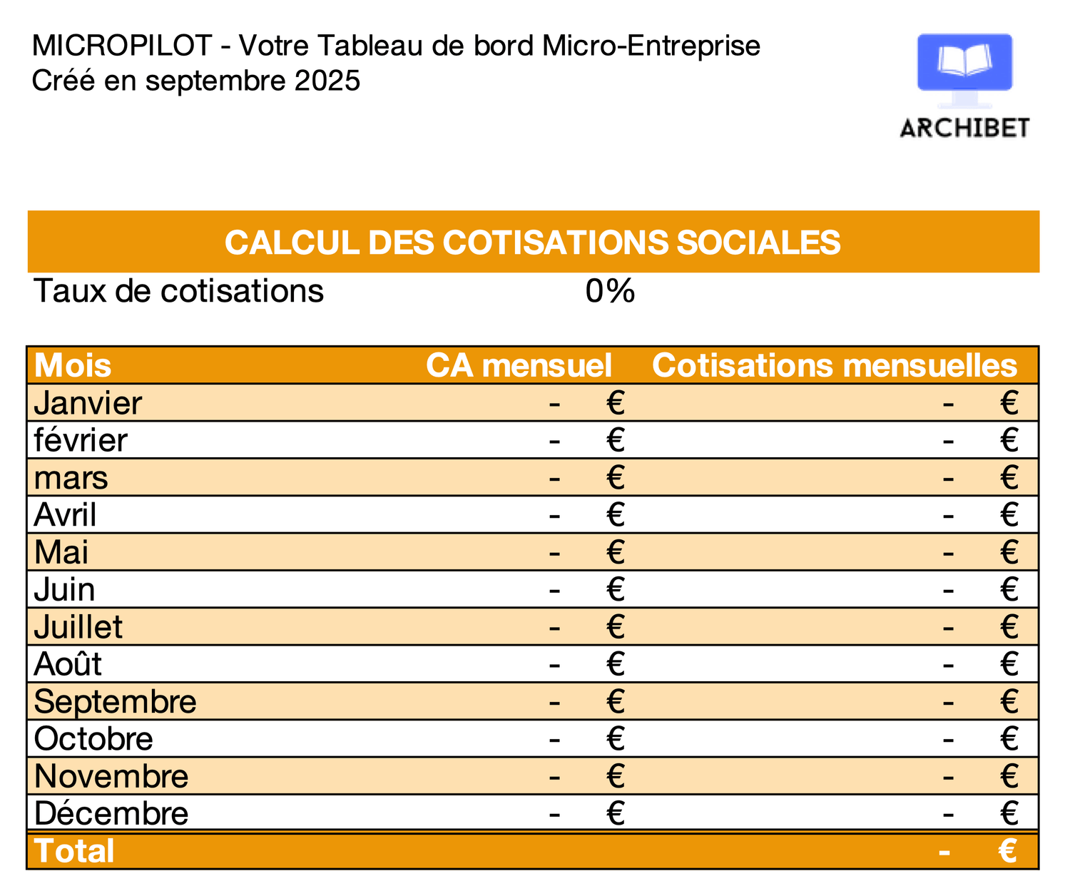 Calculateur cotisations auto entrepreneur
