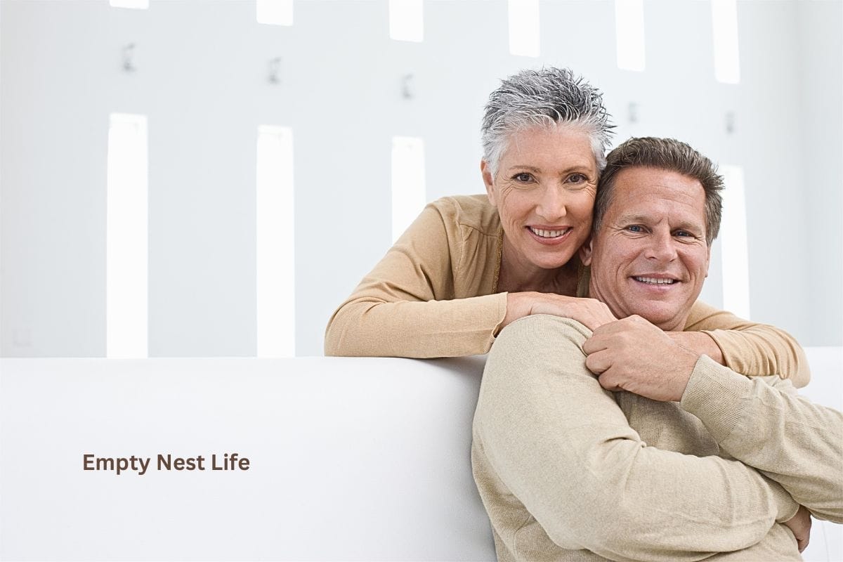 Empty nest reconnect with your spouse - woman holding her husband
