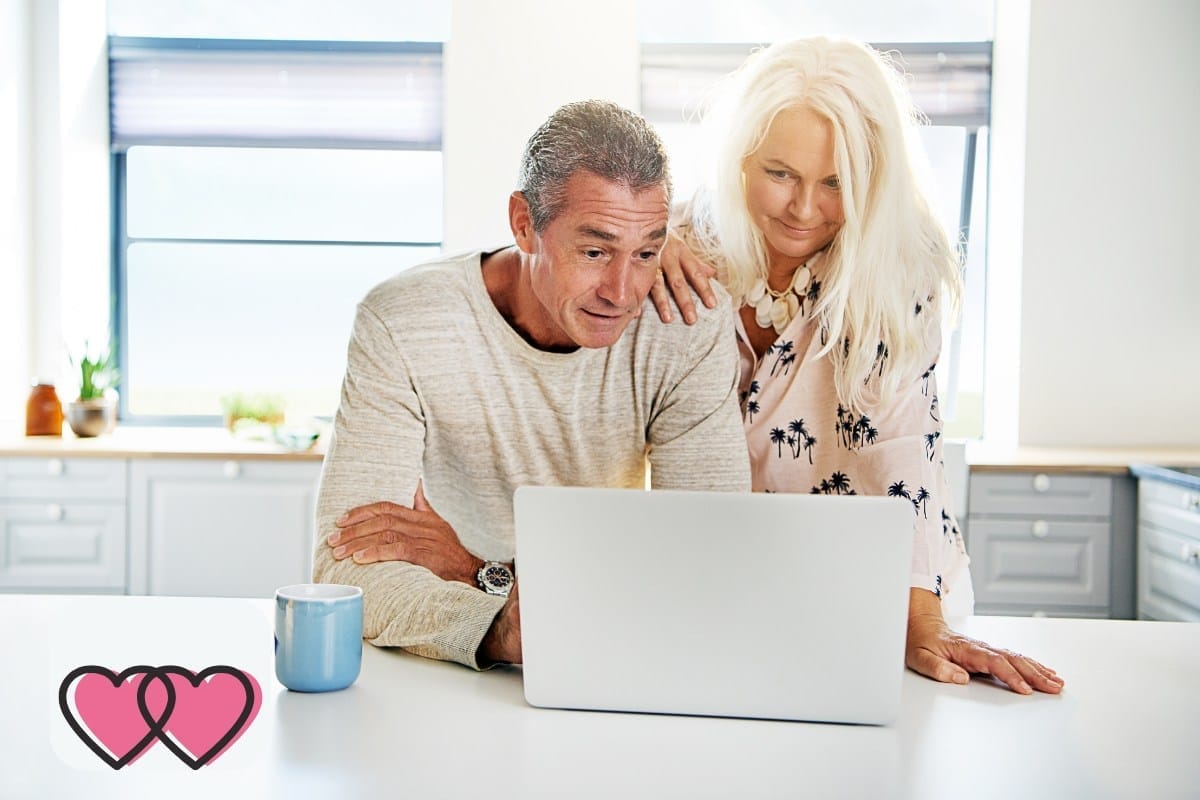 Woman touching partner on shoulder - touch while passing