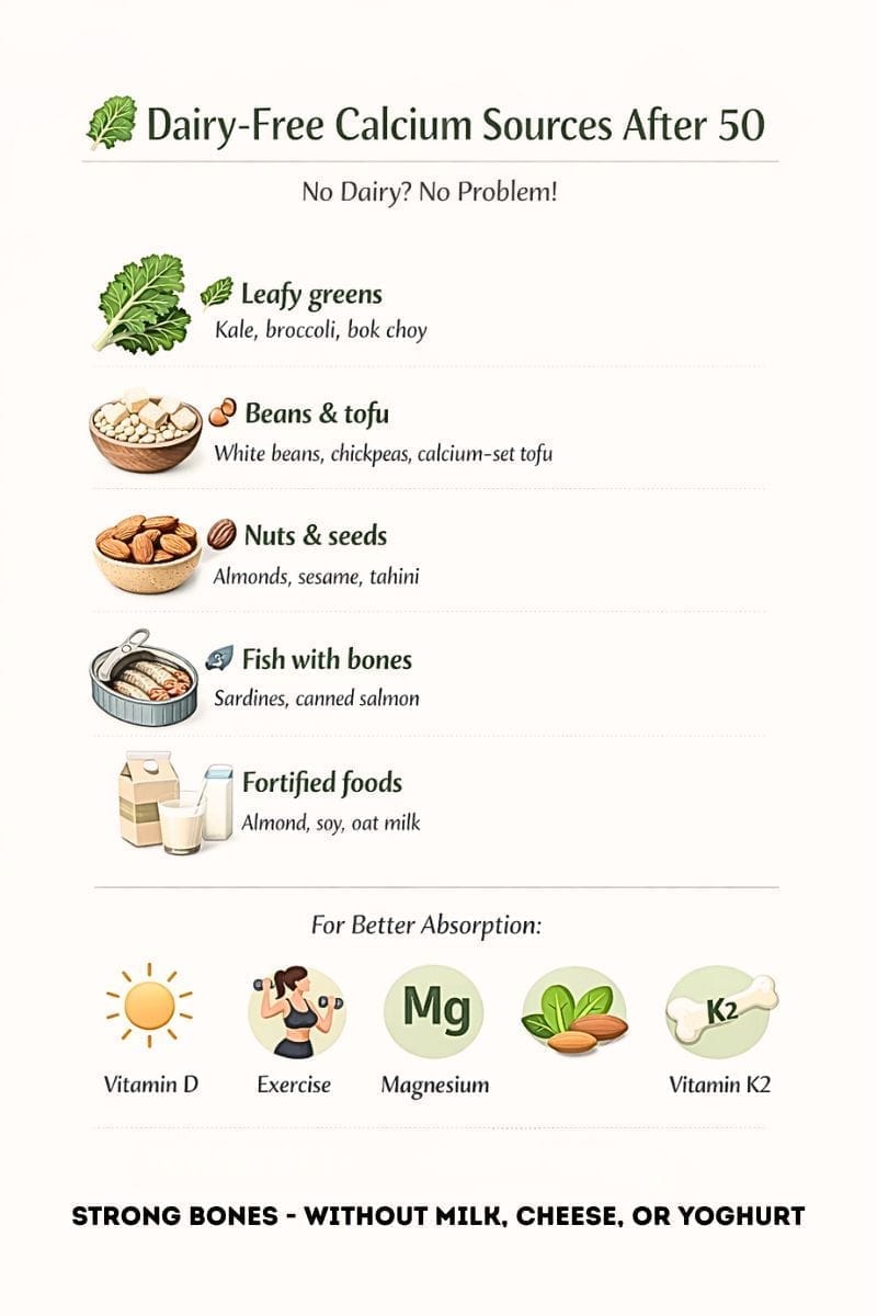 Dairy-free calcium sources - screenshot ready
