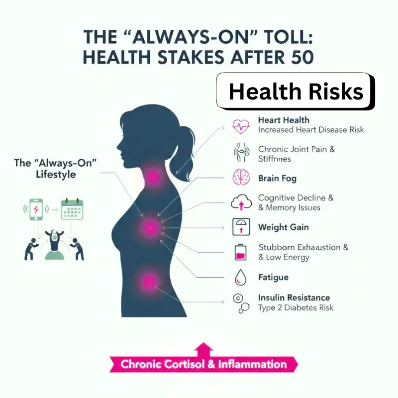 woman over 50 experiencing stubborn exhaustion and burnout from the always-on midlife lifestyle