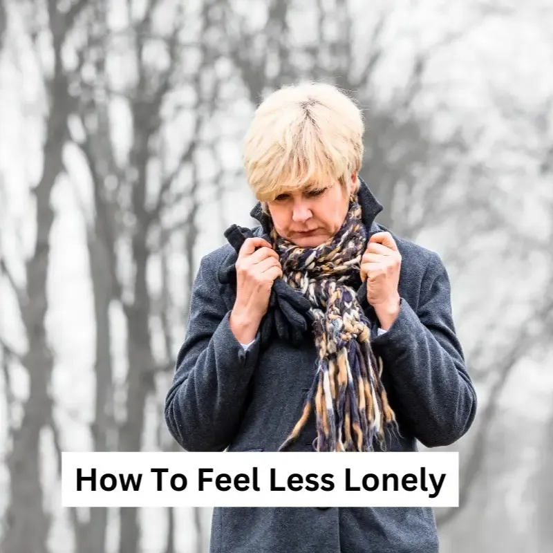 A mature woman looking thoughtful, transitioning from loneliness to a vibrant social life after 50