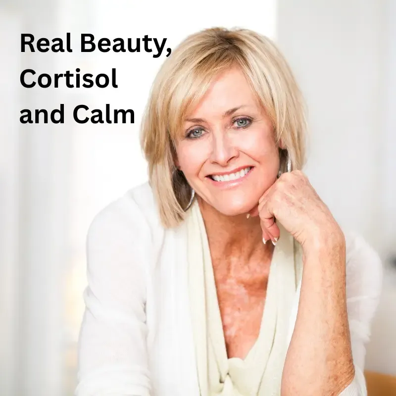 A calm woman over 50 reflecting real beauty and emotional balance through hormone regulation.