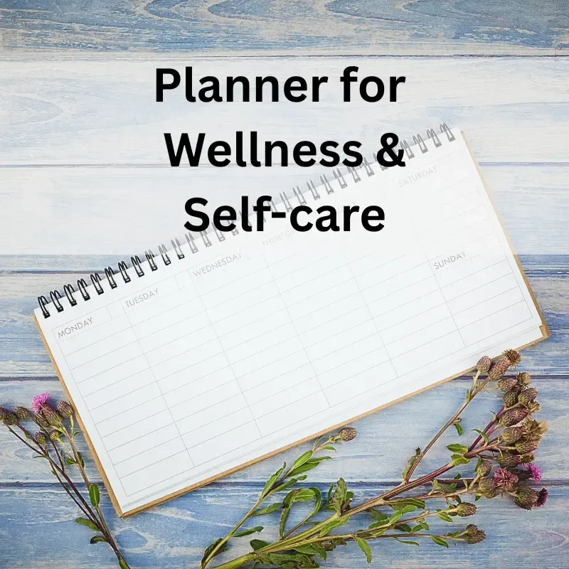 A wellness and self-care planner for women over 50 to track emotional well-being.