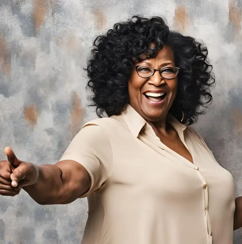 smiling midlife woman who has the techniques to lose weight