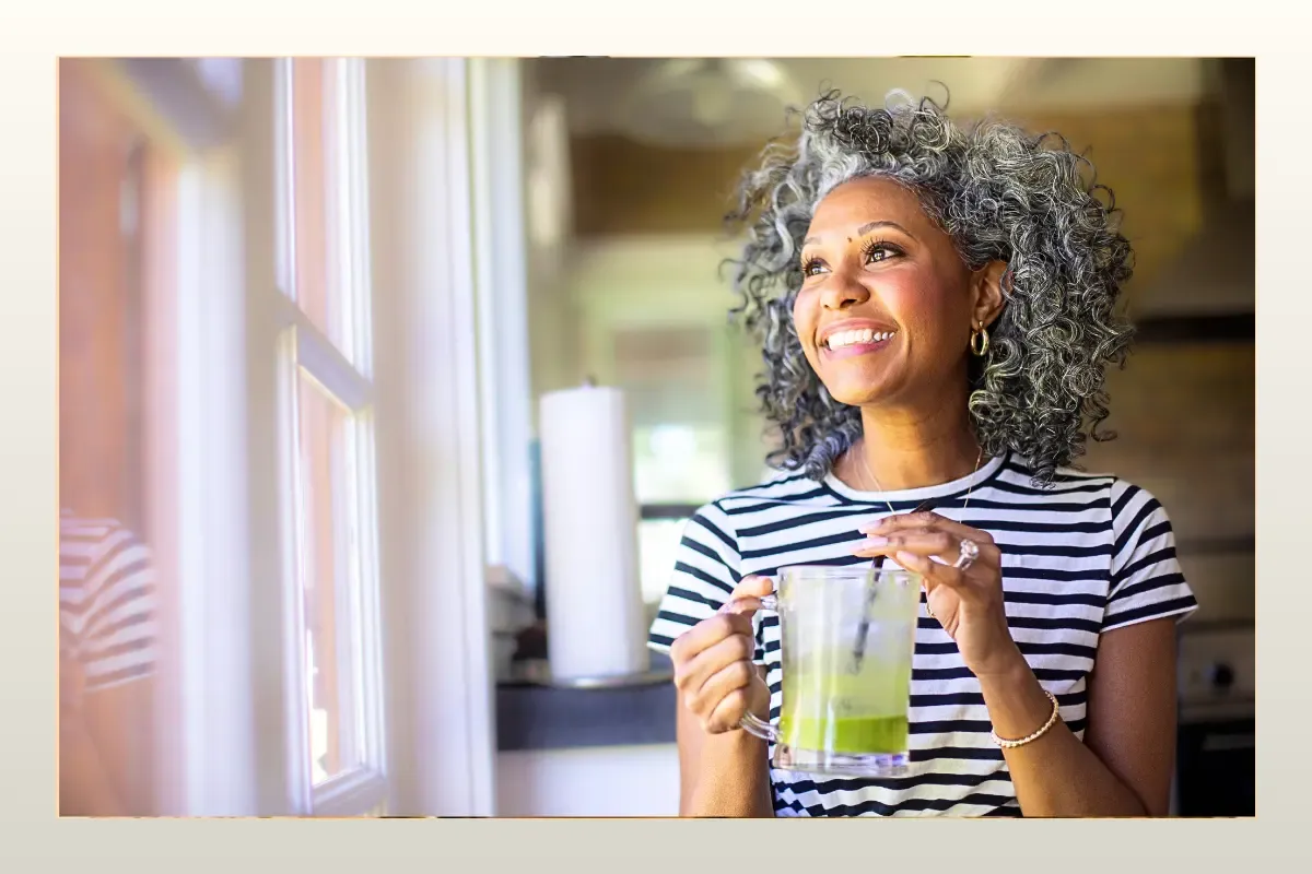 middle-aged woman representing emotional well-being and mindset