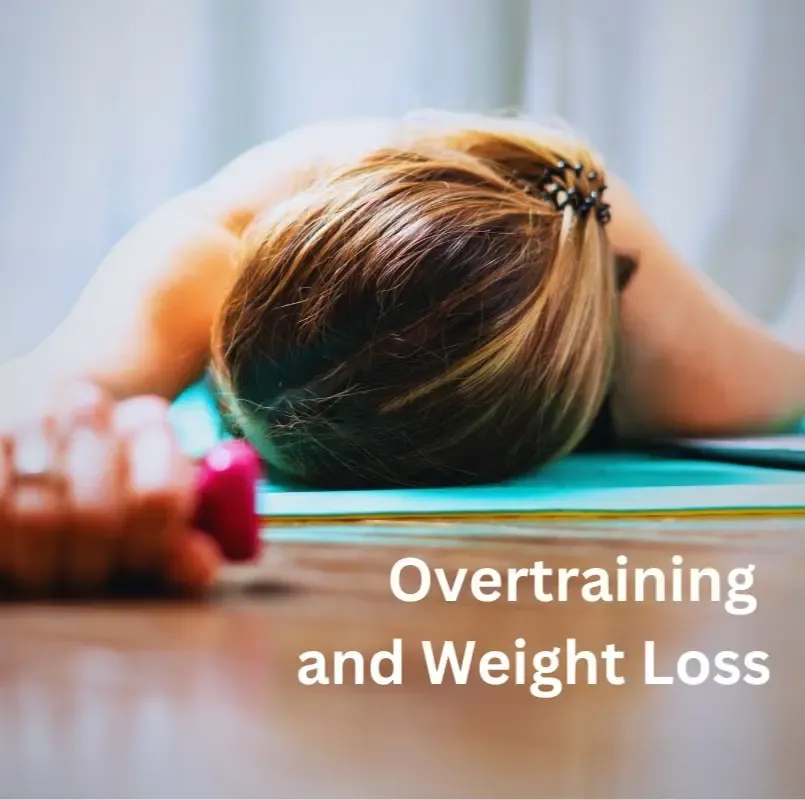 Exhausted woman over 50 resting after over-training and stalling weight loss results.