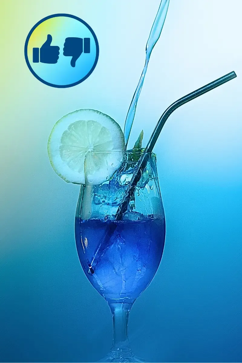 Cocktail with thumbs up and down: finding the balance of alcohol with social joy