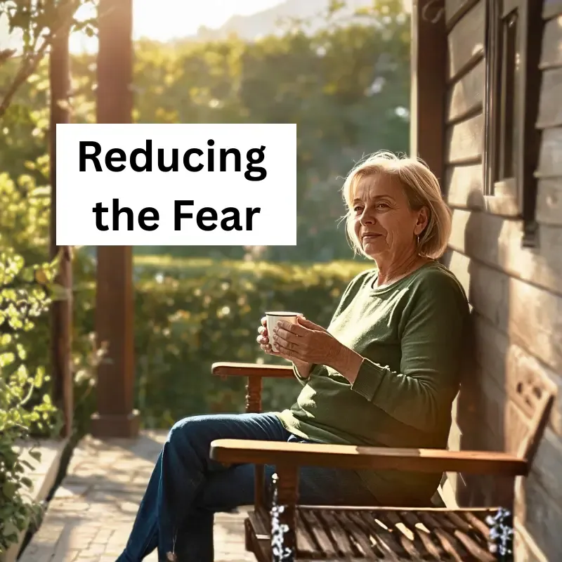 A calm woman over 50 reflecting real beauty and emotional balance through hormone regulation.