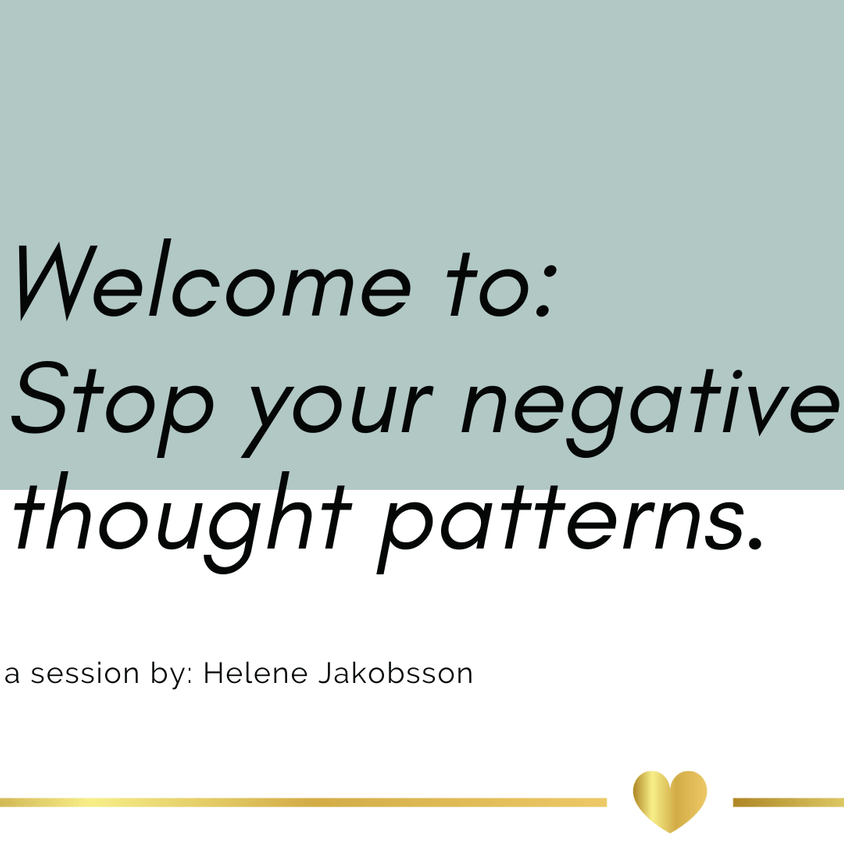 Stop your negative thoughts