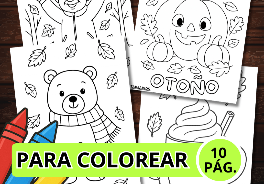 Hojas de colorear de otoño para niños gratis | Tarea Kids