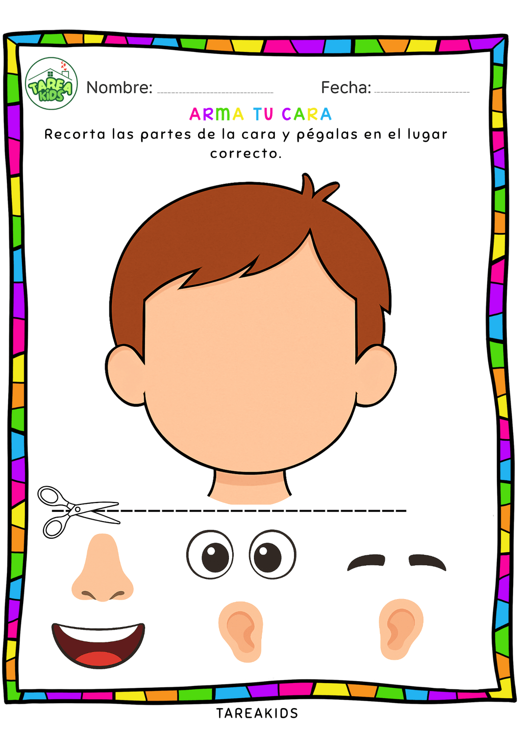 Arma tu cara: aprende las partes del rostro | Tarea Kids