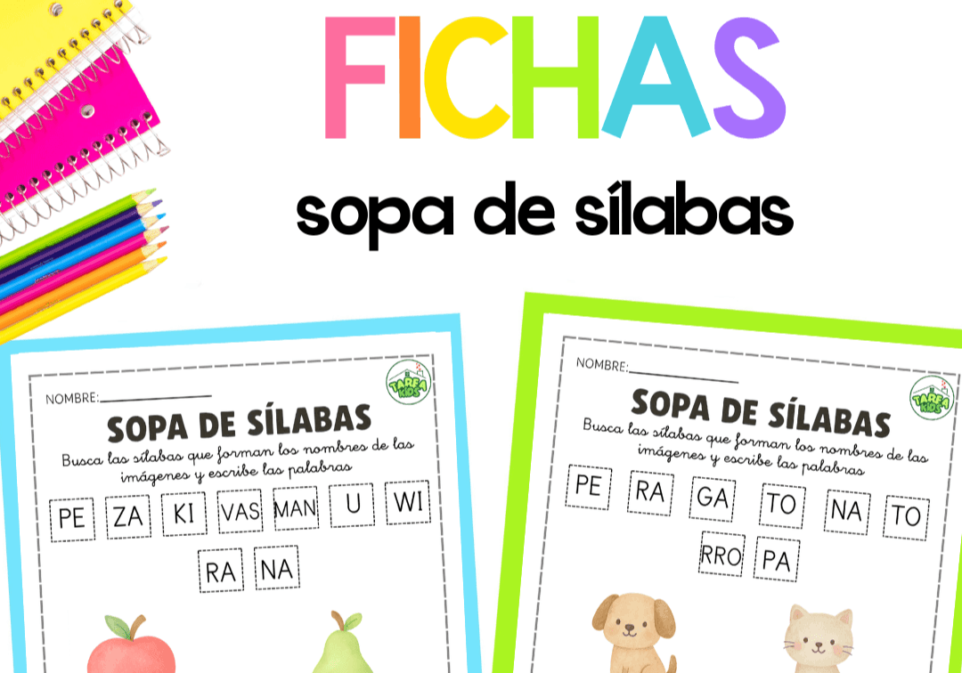 Sopa de sílabas para imprimir: actividades de lectoescritura | Tarea Kids