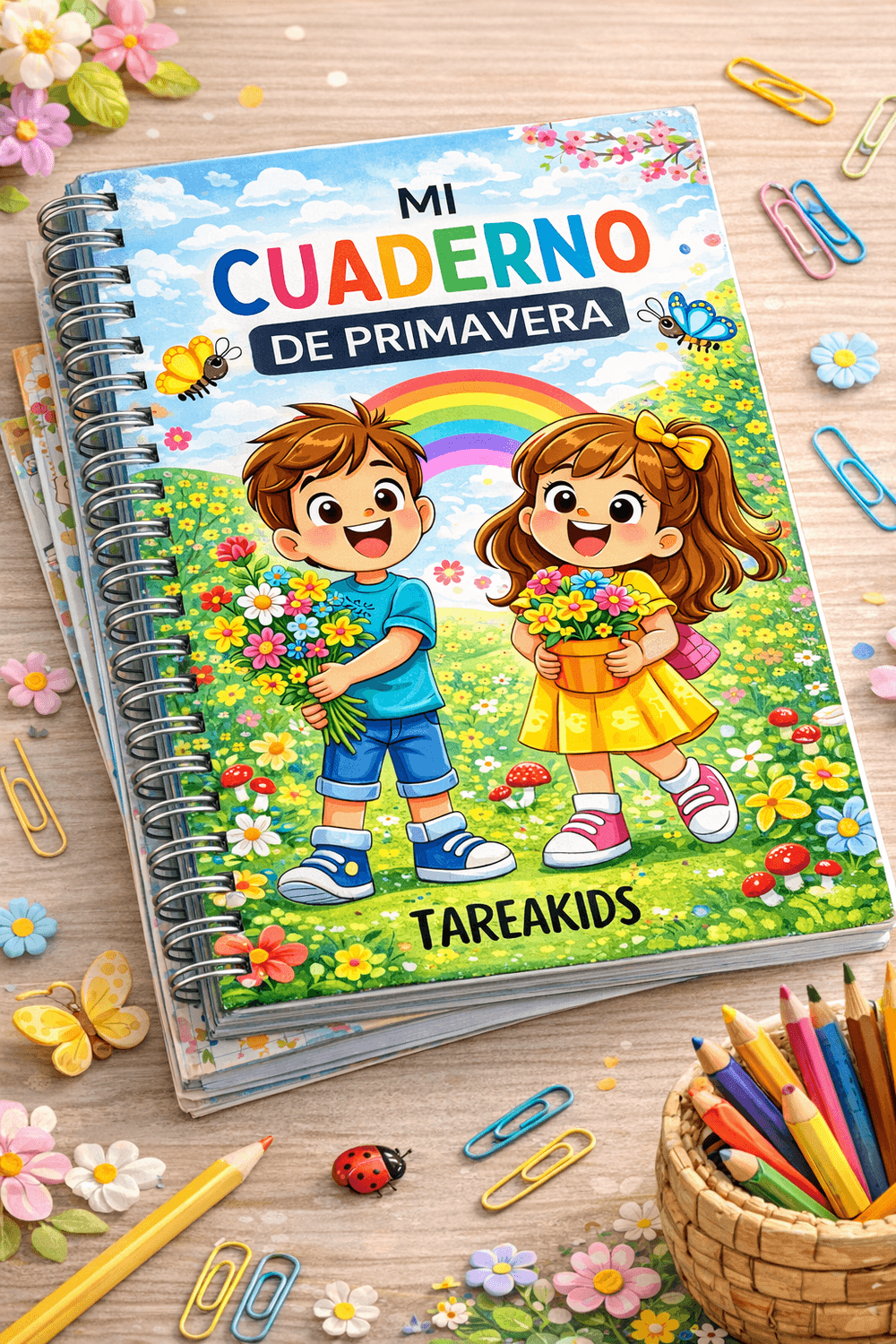 mi cuaderno de primavera para niños imprimible — TareaKids actividades educativas infantil