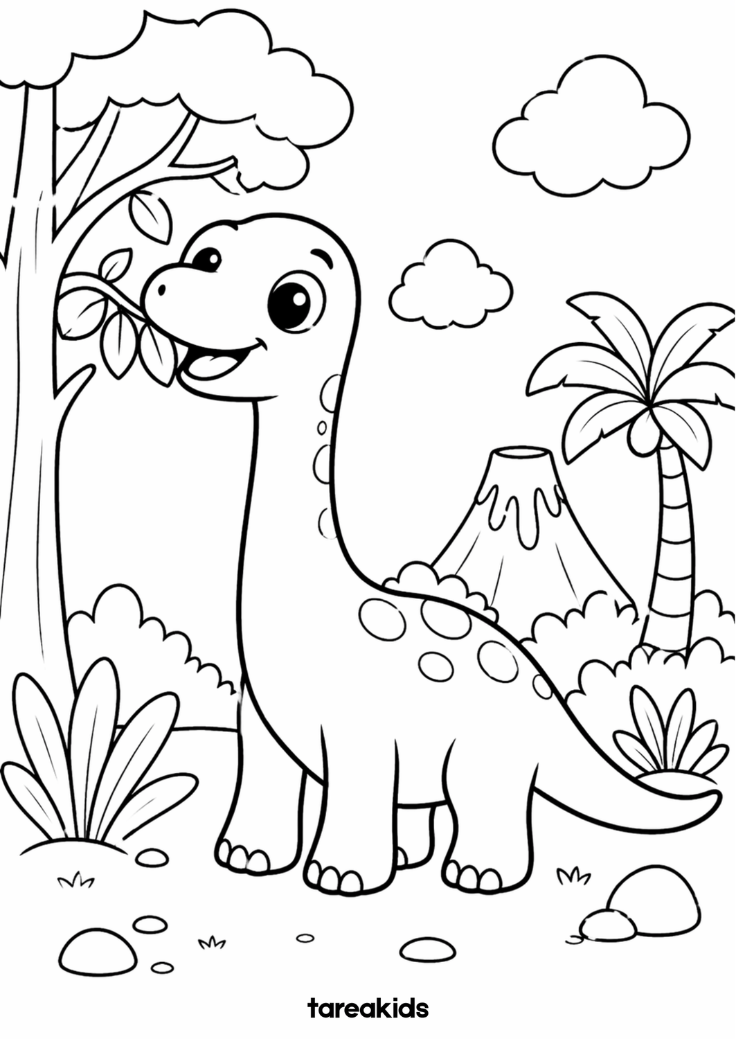 brachiosaurus dibujo infantil para colorear pdf gratis