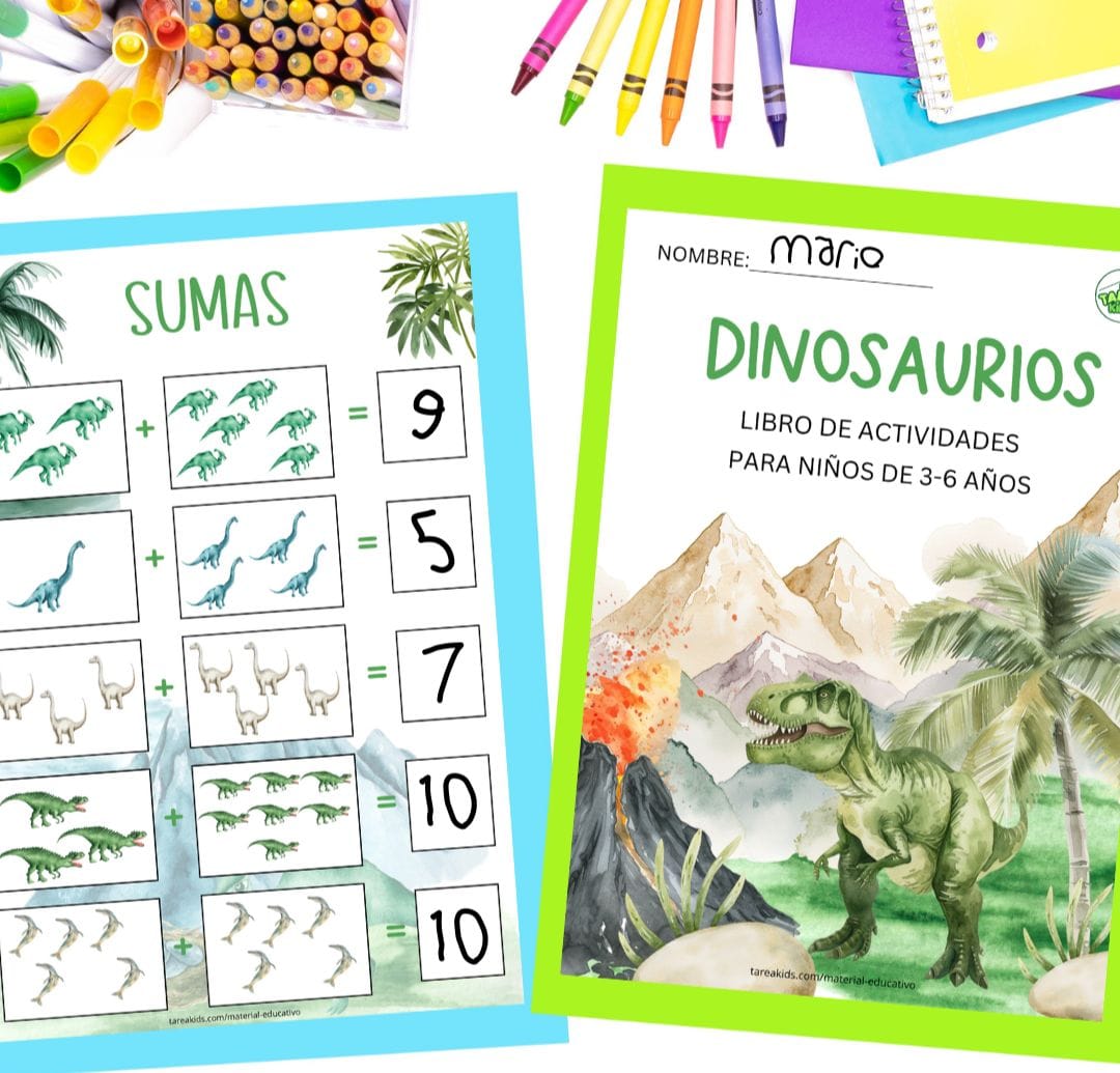 cuaderno de actividades de dinosaurios preescolar 