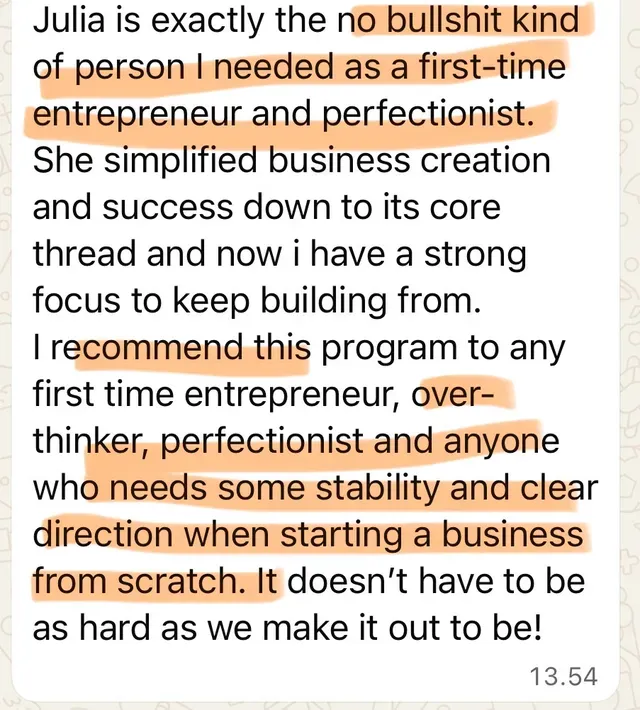 Message from a workshop participant