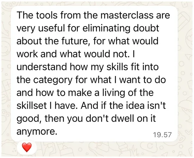 Message from a workshop participant