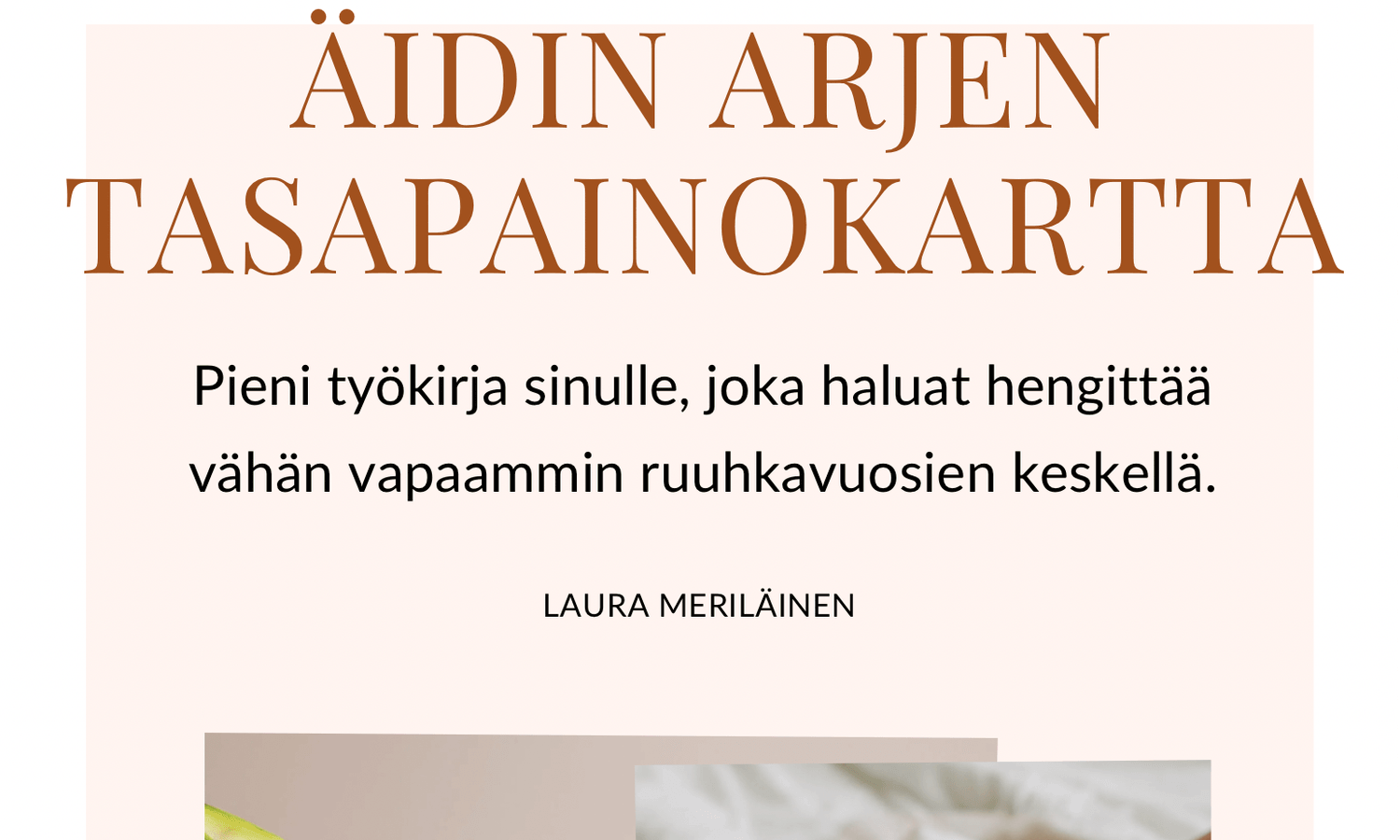 Pysähdy hetkeksi. Hengitä. Tämä pieni työkirja on sulle, joka olet tottunut jaksamaan – vaikka mieli huutaa taukoa.
