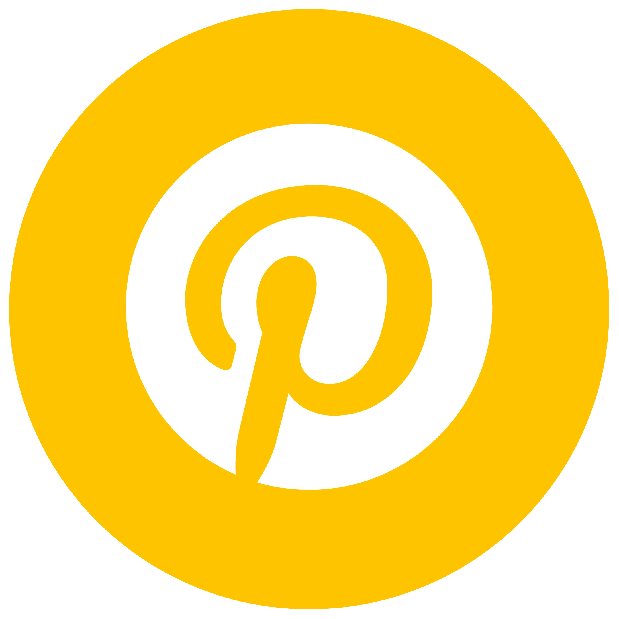 Pinterest logo yellow