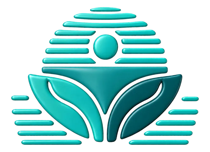 Sanidad Plena — logo corporativo 3D