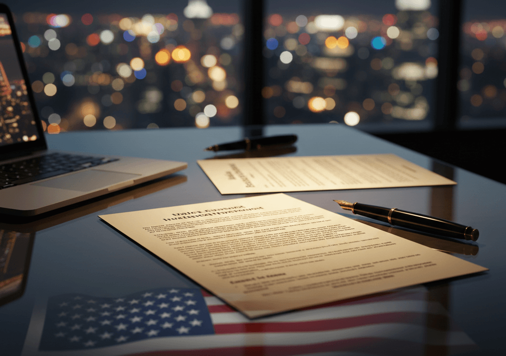 A desk with two folders one pristine and highlighted, the other dusty and partially pushed aside. A pair of reading glasses between them. Symbolic editorial image about selective priorities and institutional tension