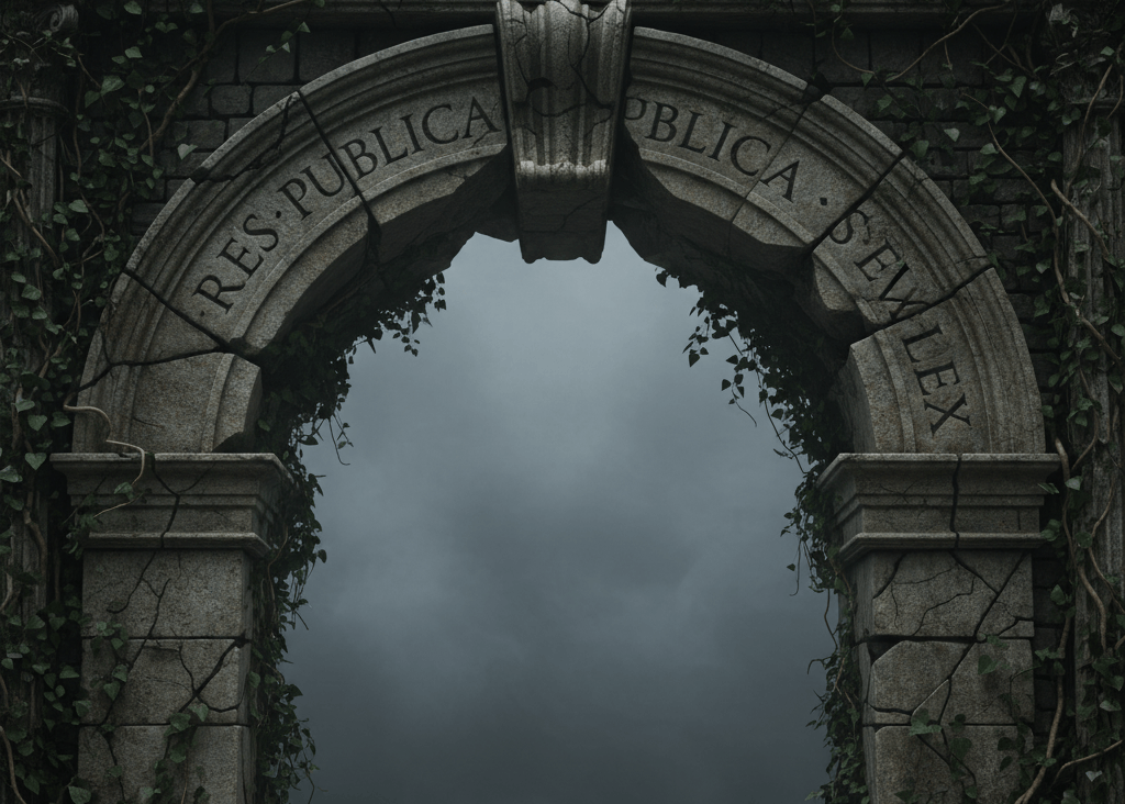 A desk with two folders one pristine and highlighted, the other dusty and partially pushed aside. A pair of reading glasses between them. Symbolic editorial image about selective priorities and institutional tension