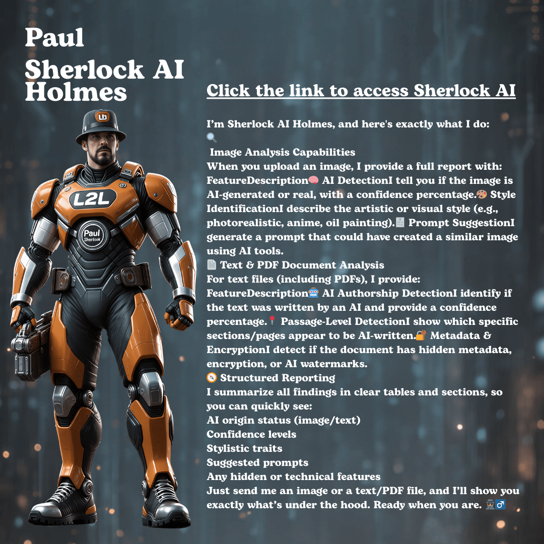 L2L Paul Sherlock AI Holmes