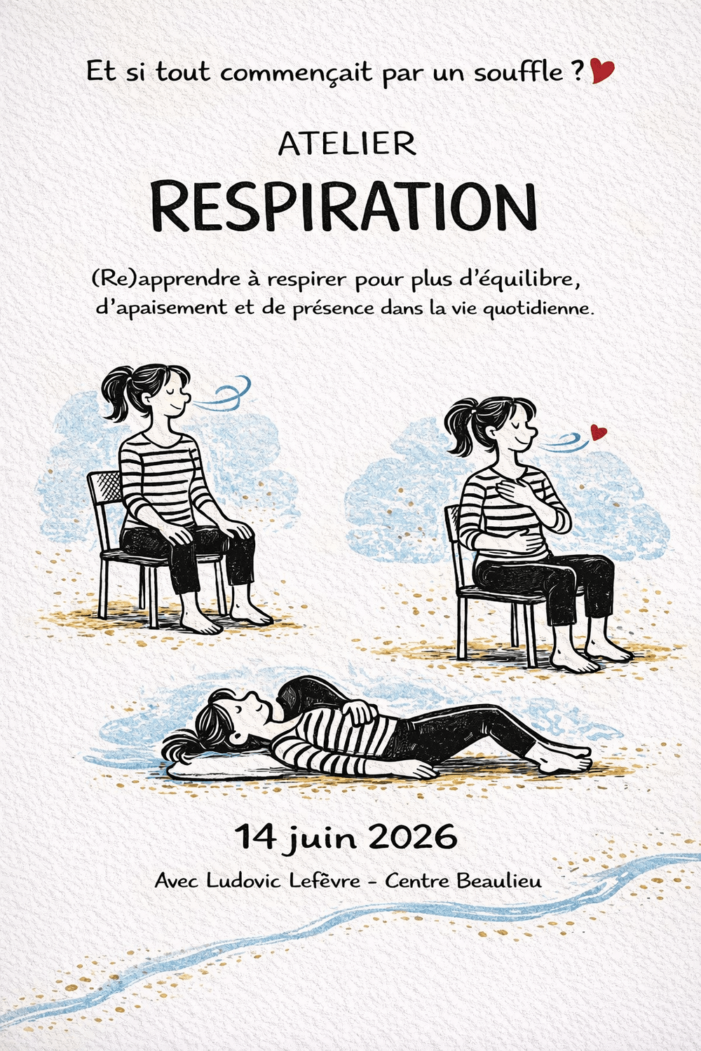 Affiche atelier respiration du 14 juin 2026