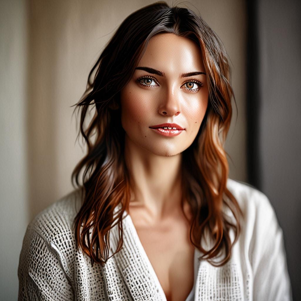 woman portrait warm natural light